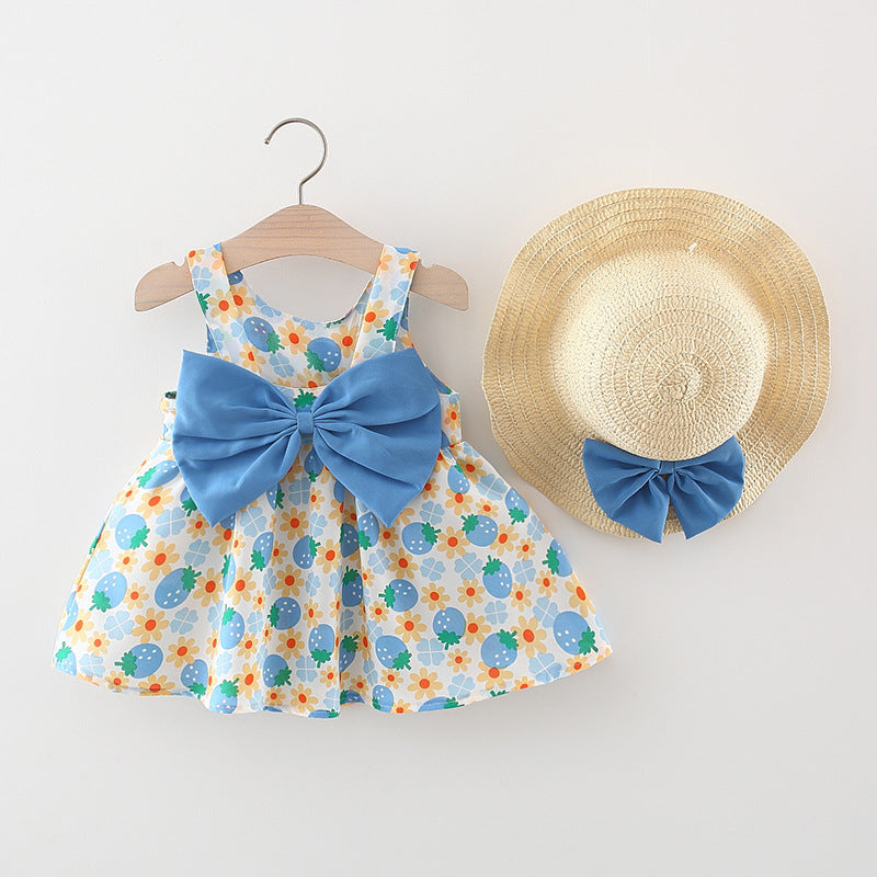 Baby Strawberry Dress with Hat