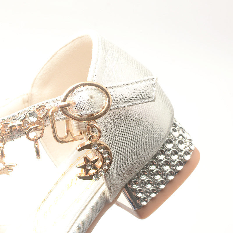 Girls Bling Heel Shoes