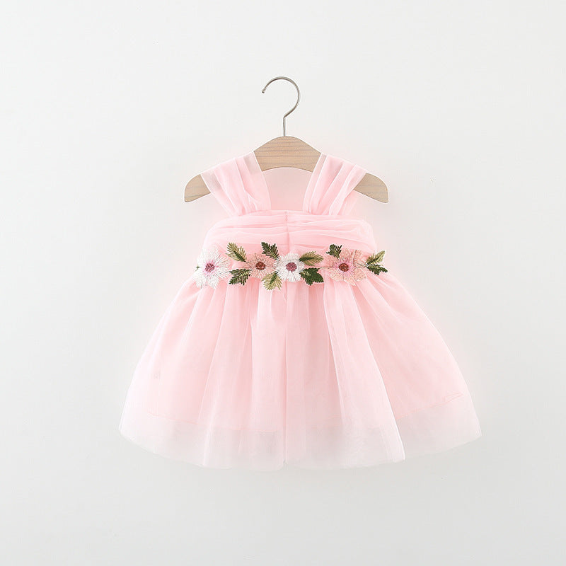 Green Baby Floral Tulle Dress