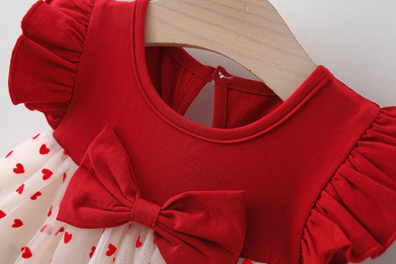 Baby Love Heart Dress with Bow