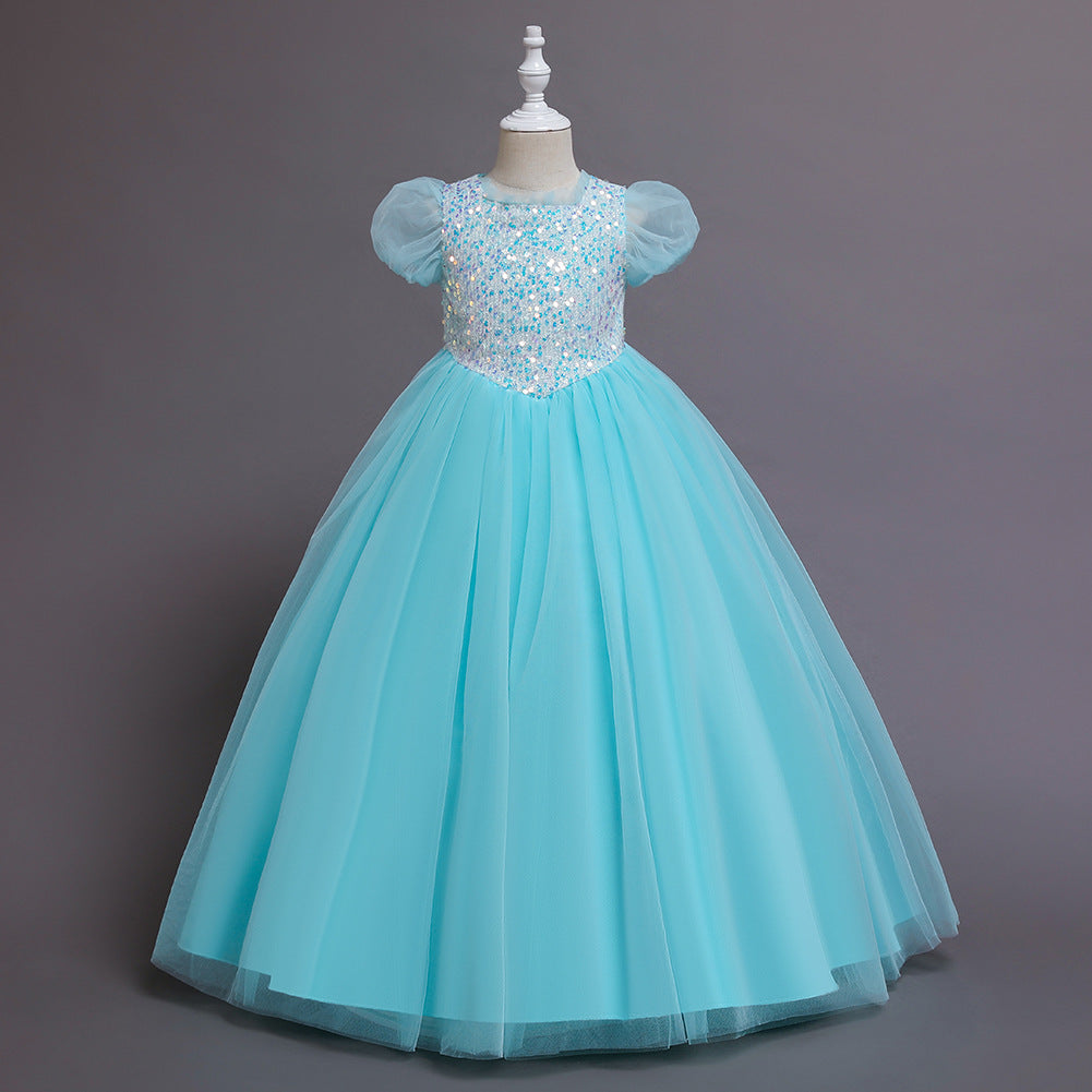 Sequins Tulle Flower Girl Dress