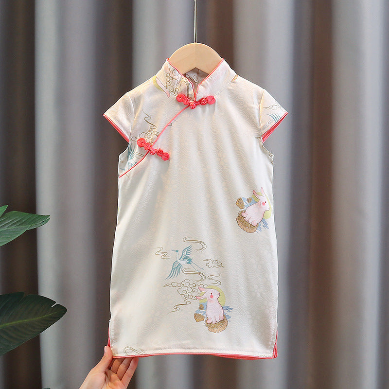 Satin Rabbit Girls Cheongsam