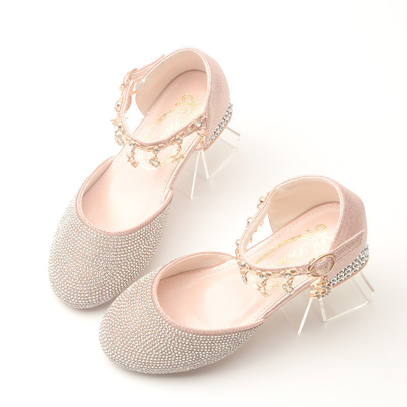 Girls Bling Heel Shoes