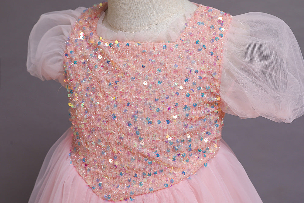 Sequins Tulle Flower Girl Dress