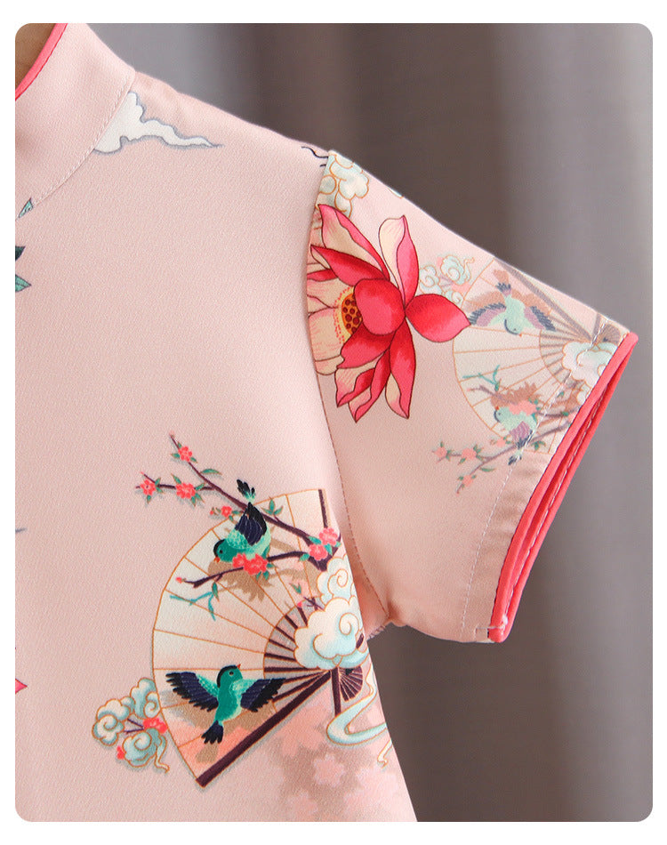 Pink Girls Cheongsam