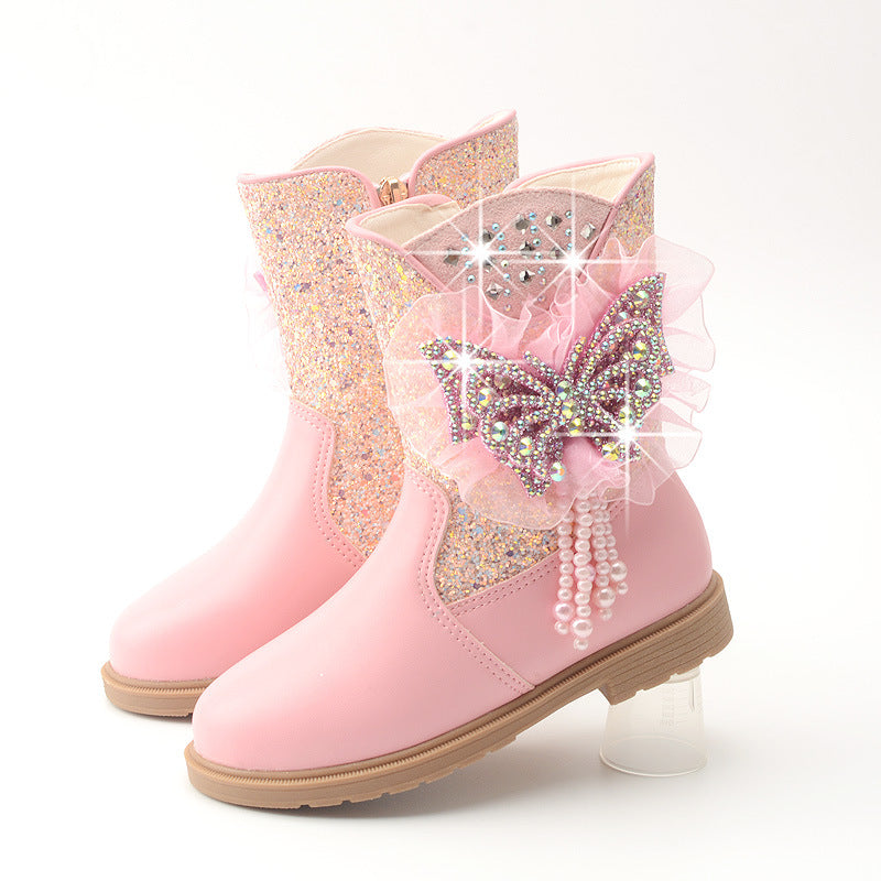 Girl Bling Boots (Butterfly)