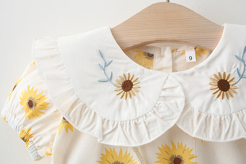 Baby Sunflower Dress with a Accessory