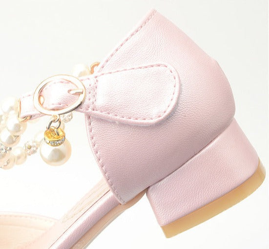 Girls Pearl Heel Shoes