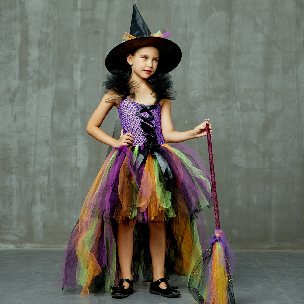 Long Tail Witch Costume with Hat