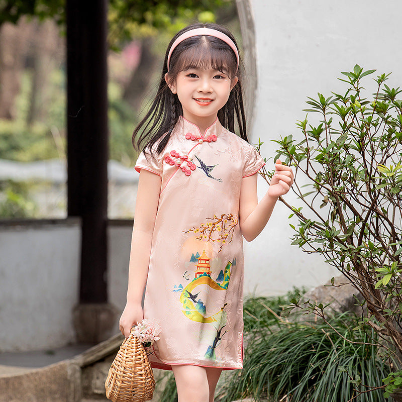 Satin Girls Cheongsam