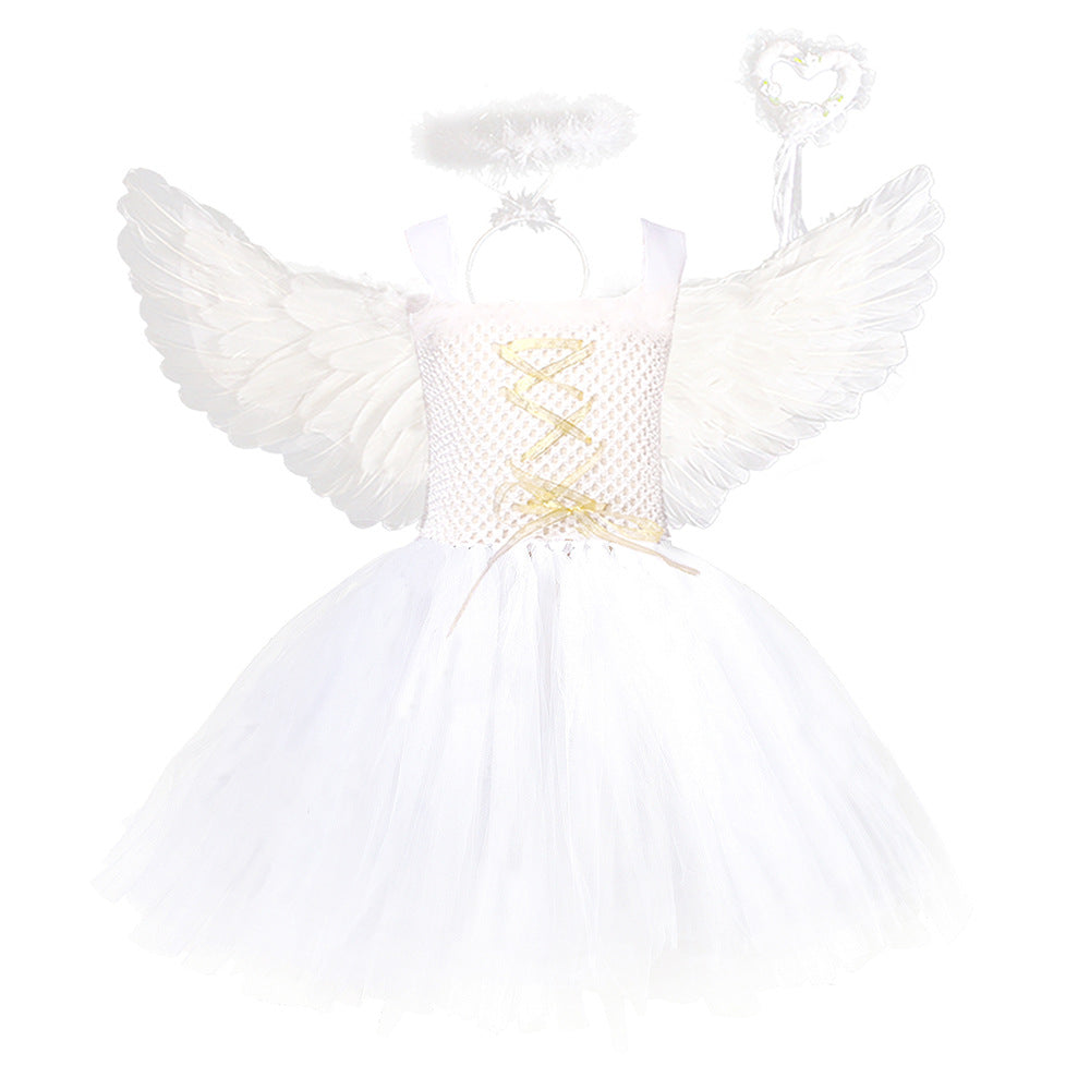 White Angel Costume with Wings