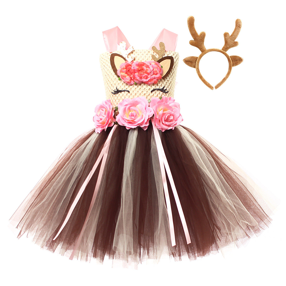 Christmas Sequins Reindeer Tutu Costume