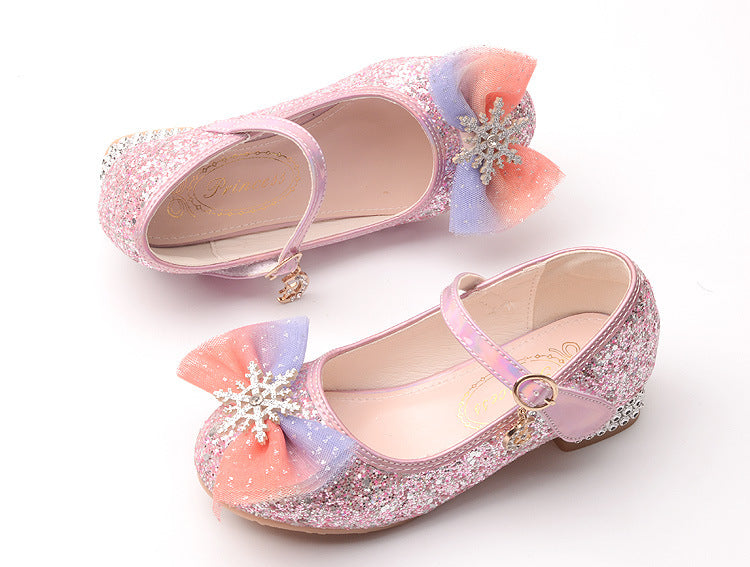 Girls Snowflake Heel Shoes