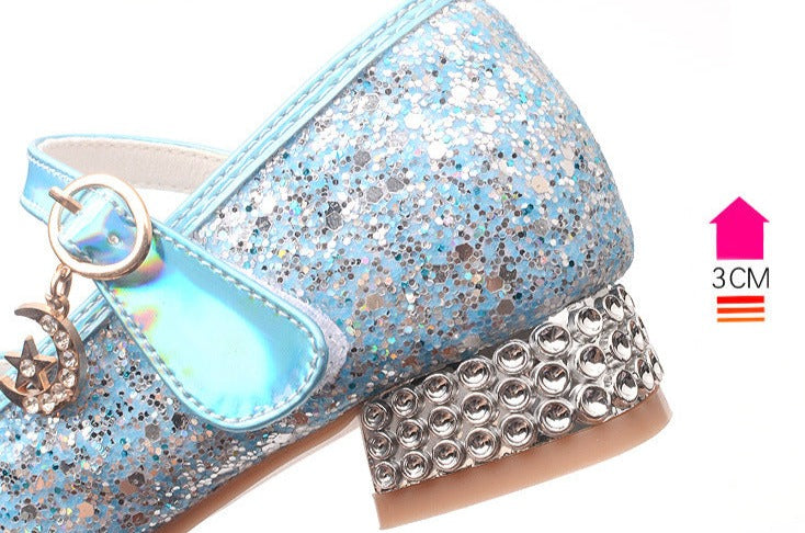 Girls Snowflake Heel Shoes