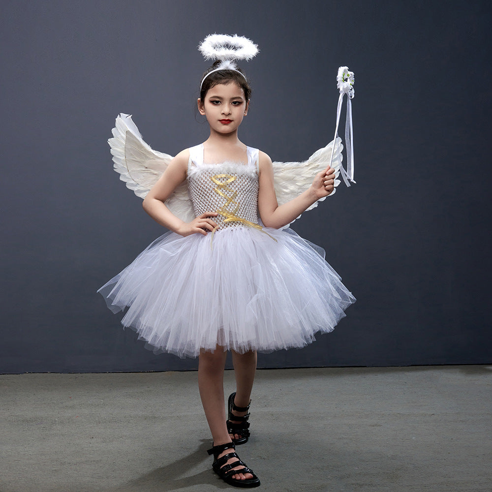 White Angel Costume with Wings