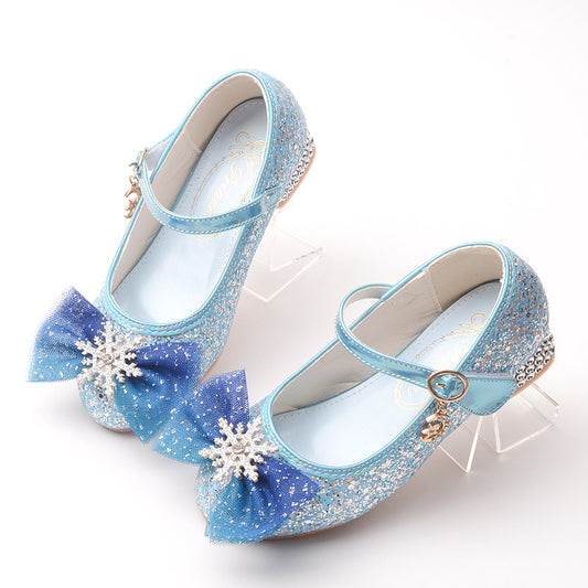 Girls Snowflake Heel Shoes