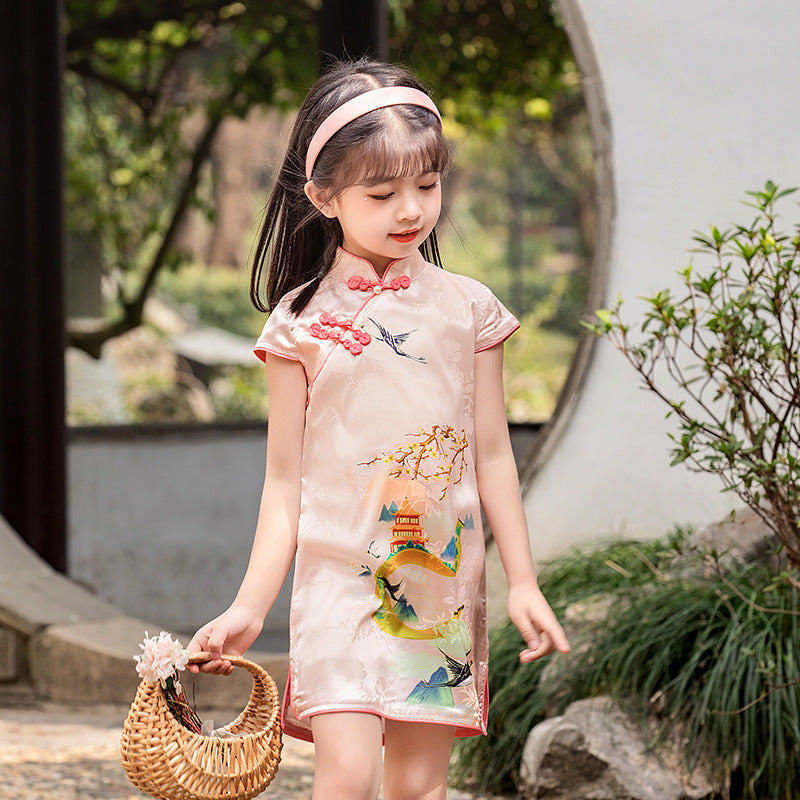 Satin Girls Cheongsam