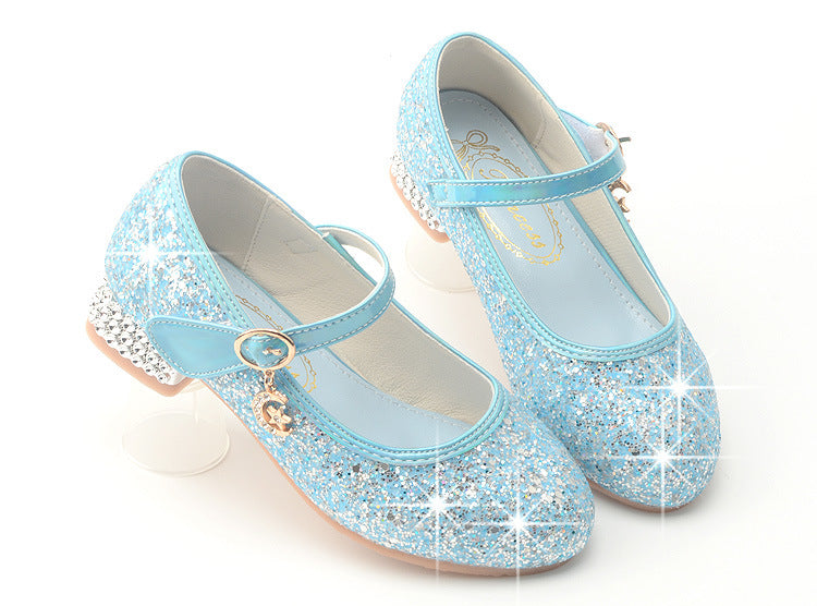 Girls Sequins Heel Shoes