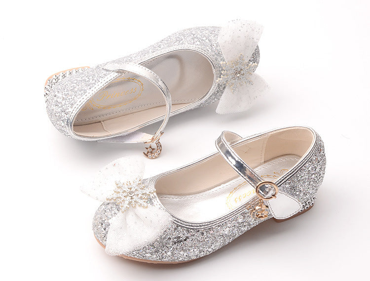 Girls Snowflake Heel Shoes