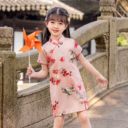 Pink Girls Cheongsam