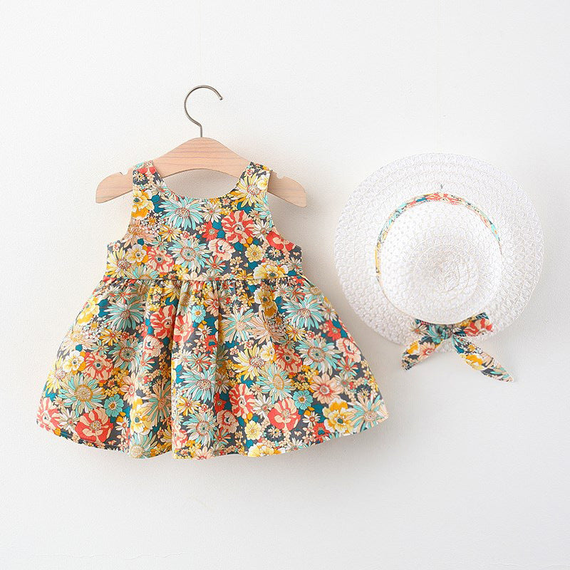 Baby Floral Dress with Hat