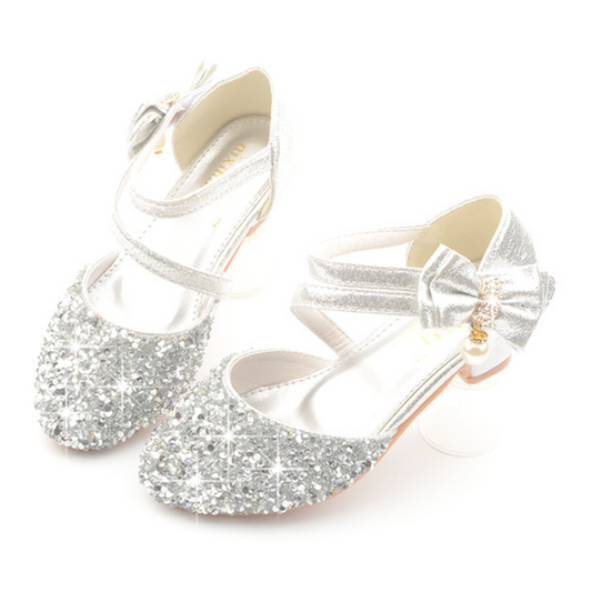 Girls Sequin Heel Shoes