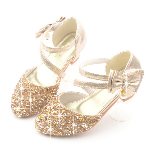 Girls Sequin Heel Shoes