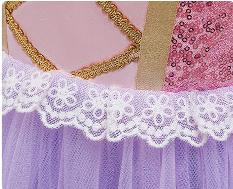 Sequins Disney Princess Rapunzel Costume in Tangled