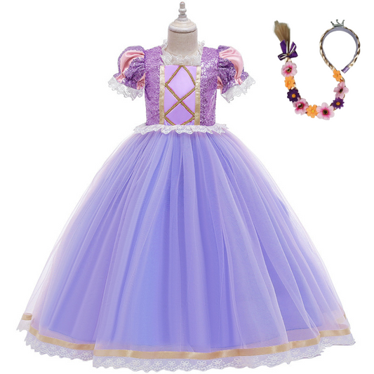 Sequins Disney Princess Rapunzel Costume in Tangled