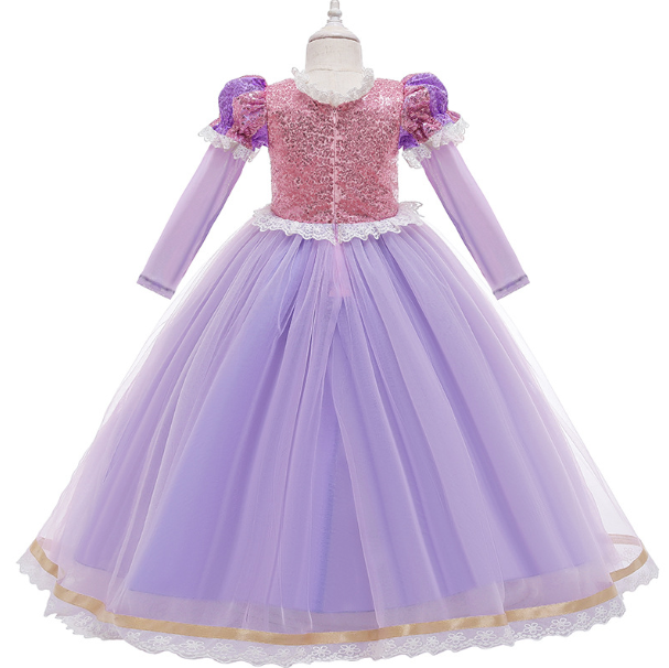 Sequins Disney Princess Rapunzel Costume in Tangled