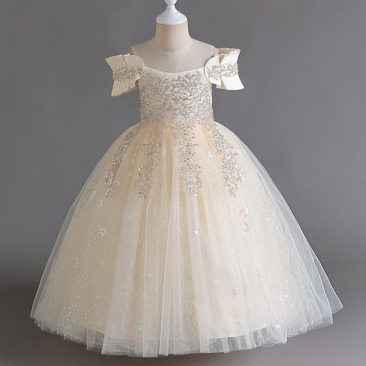 Sequins Tulle Flower Girl Dress