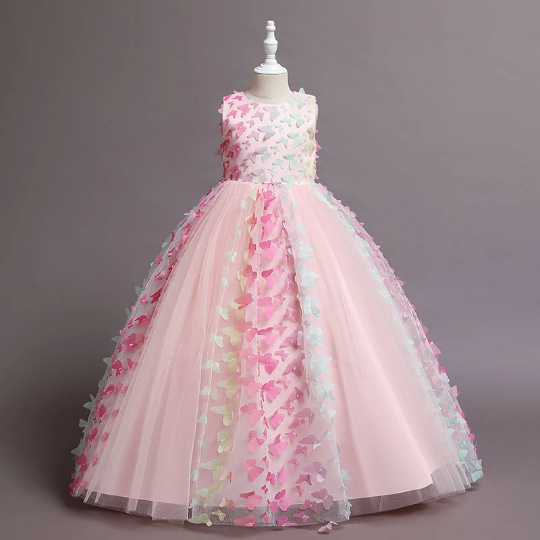 Flower Girl Dress (3D Butterfly)