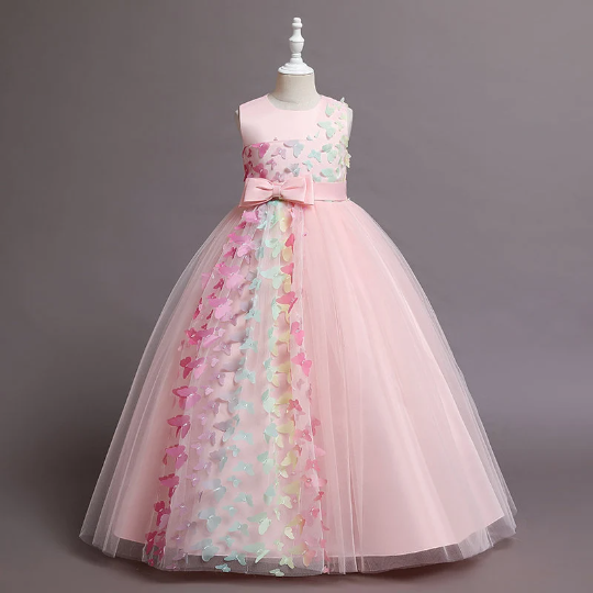 Butterfly Flower Girl Dress with Bow