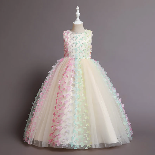 Flower Girl Dress (3D Butterfly)