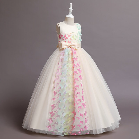 Butterfly Flower Girl Dress with Bow