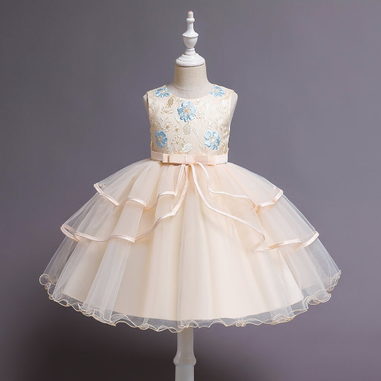 Ruffle Tulle Flower Girl Dress