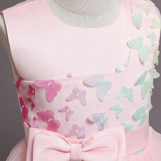 Butterfly Flower Girl Dress with Bow