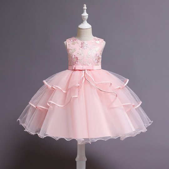 Ruffle Tulle Flower Girl Dress