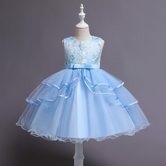 Ruffle Tulle Flower Girl Dress