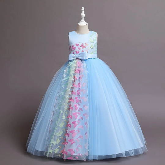 Butterfly Flower Girl Dress with Bow