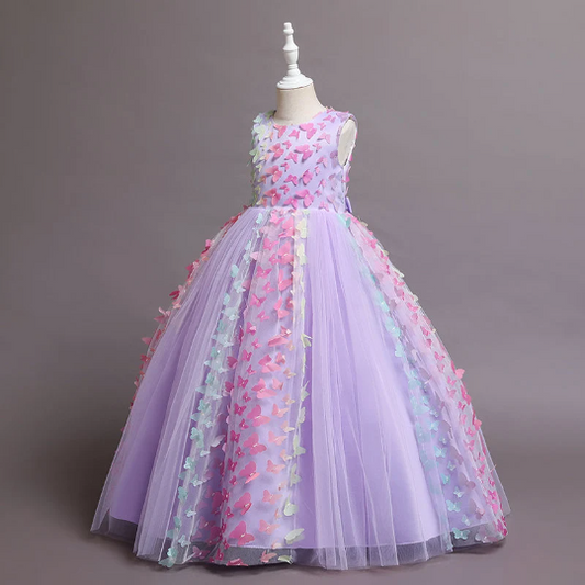 Butterfly Tulle Flower Girl Dress