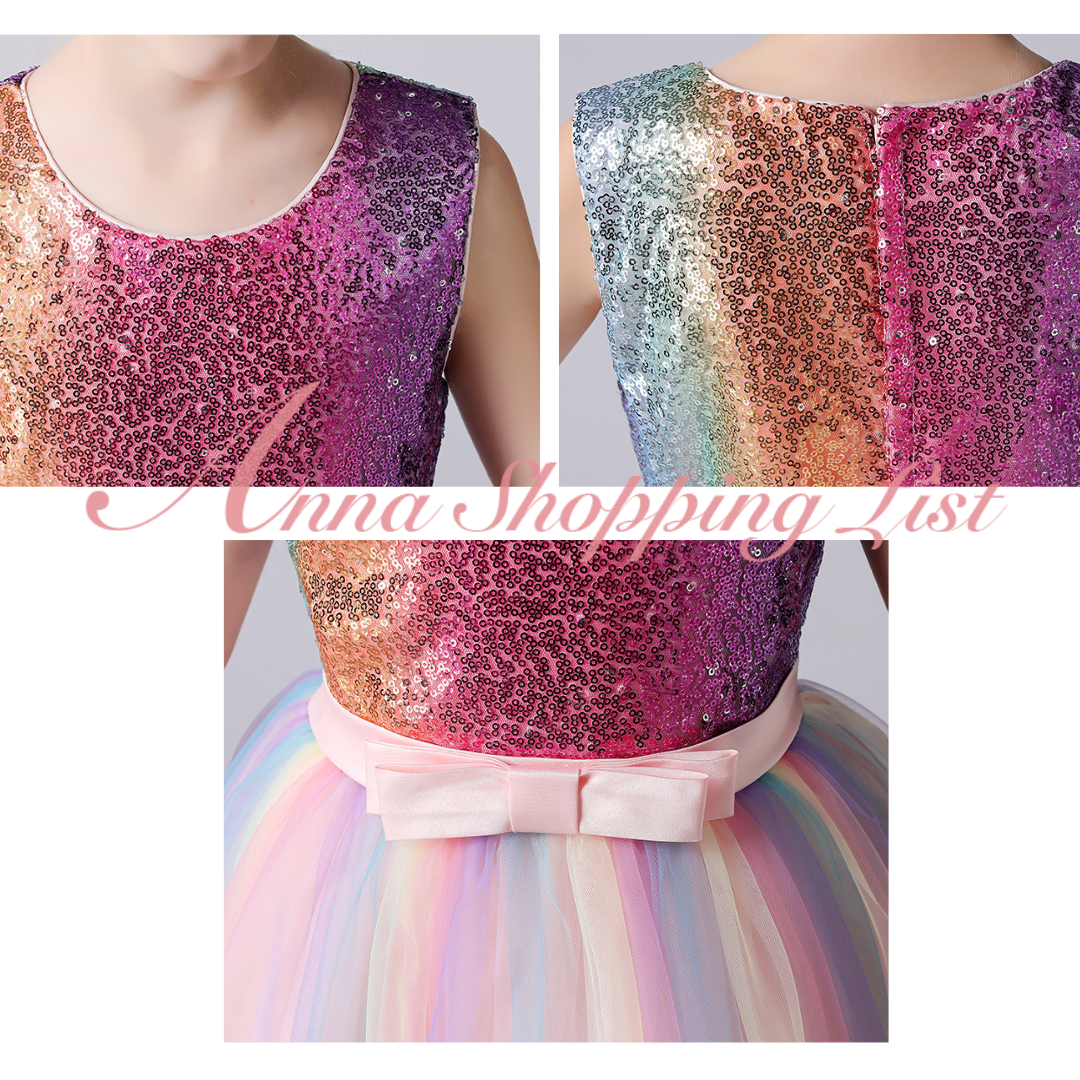 Sequins Tulle Flower Girl Dress