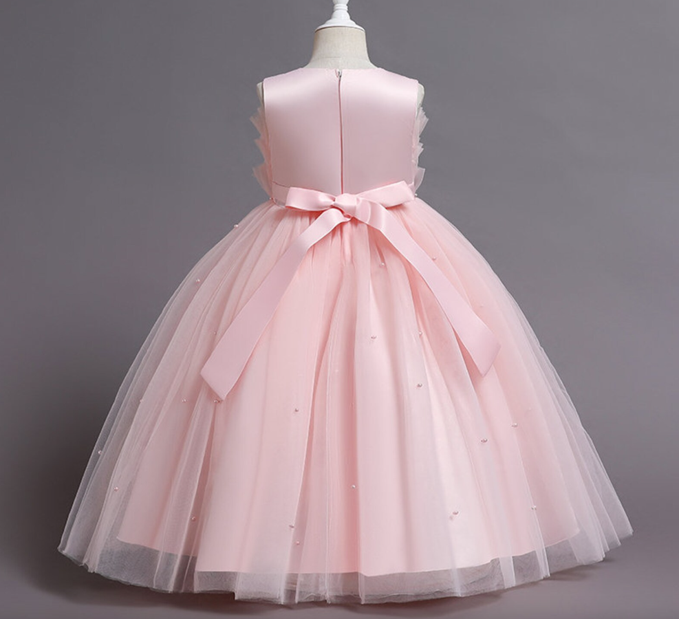 Ruffle Tulle Flower Girl Dress